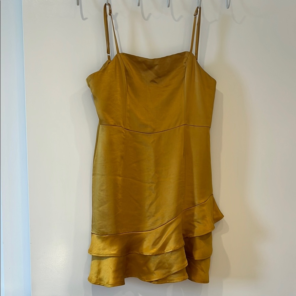 Lulu's Gold Mini Dress